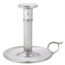 Fluted Pewter Chamberstick