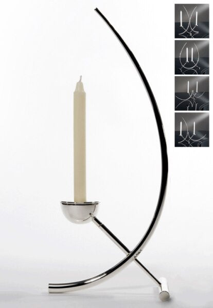 Grand Composition Candlestick in Silverplate