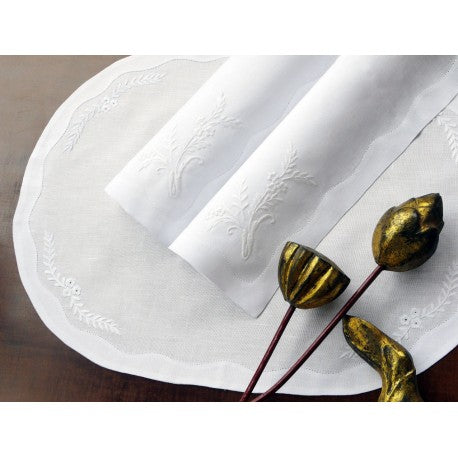 Classica Hand-Embroidered Table Linens Collection