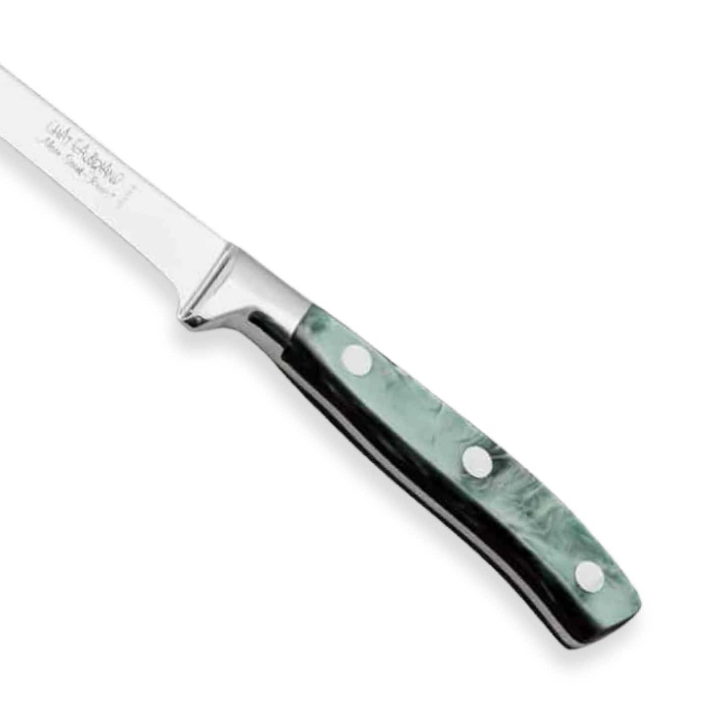 Alain Saint-Joanis Chateaubriand Steak Knives with Green Handles (Set of Six)
