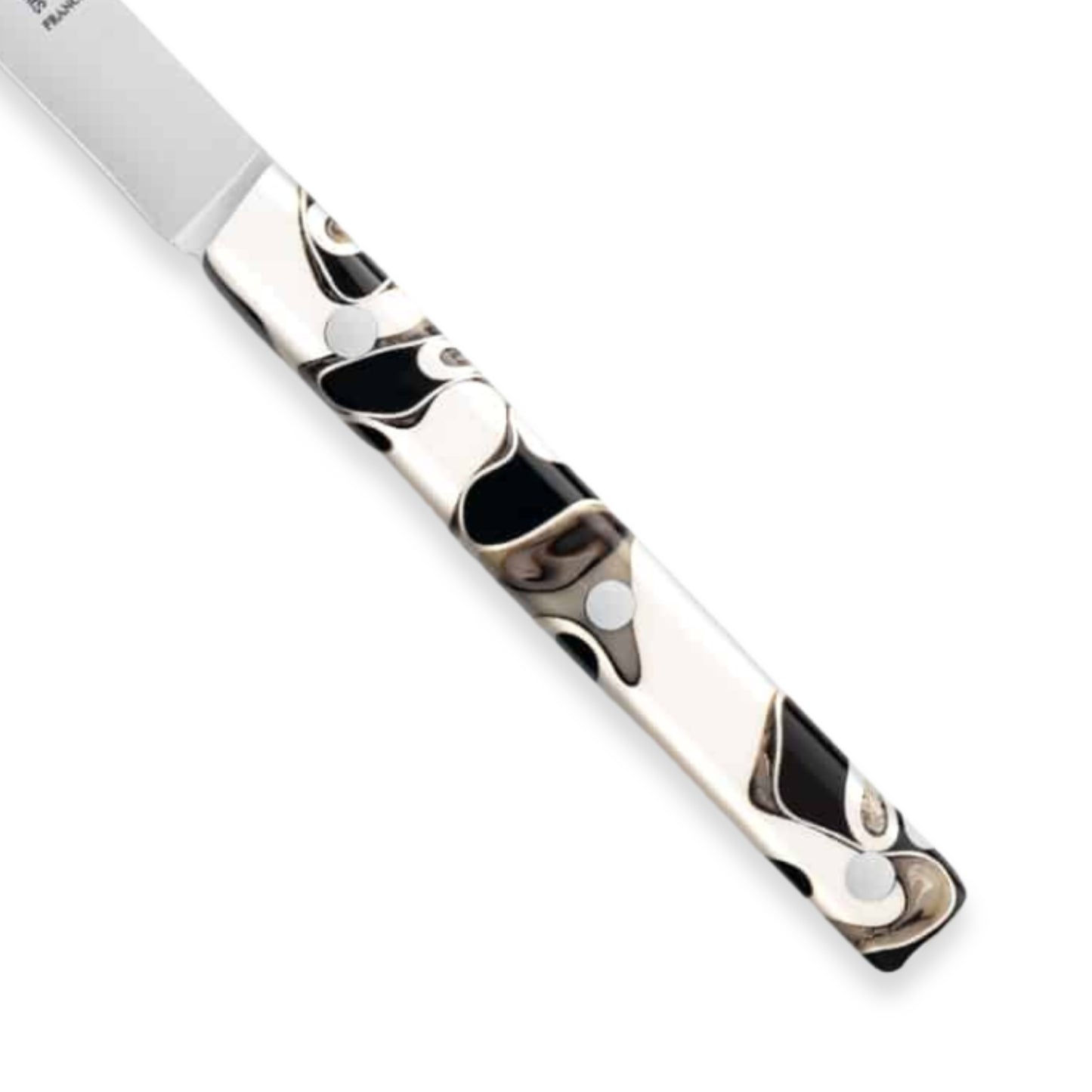 Alain Saint-Joanis Kobe Steak Knives with Black and White Handles (Set of Six)