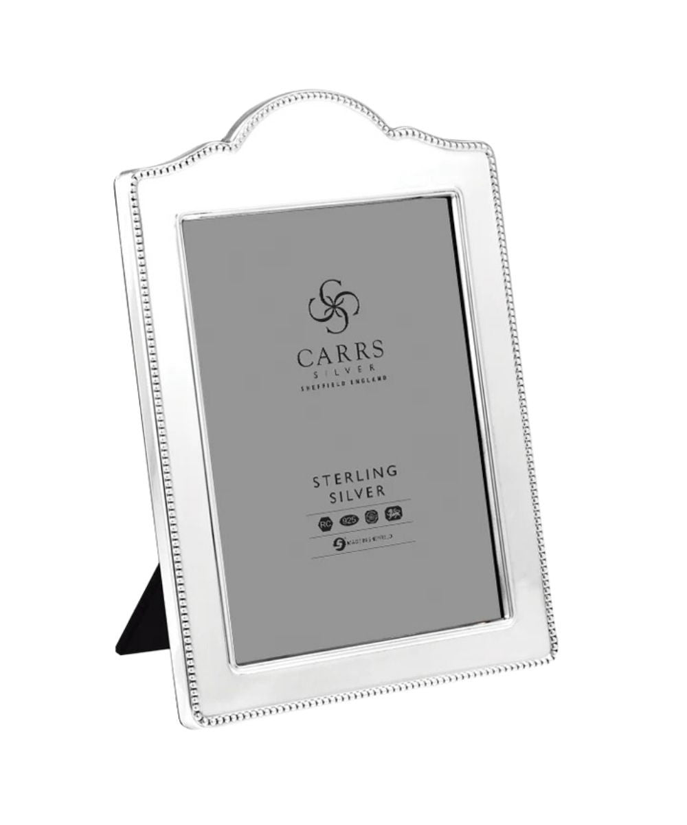 Carrs Silver Beaded Edge Arched Sterling Silver Frame