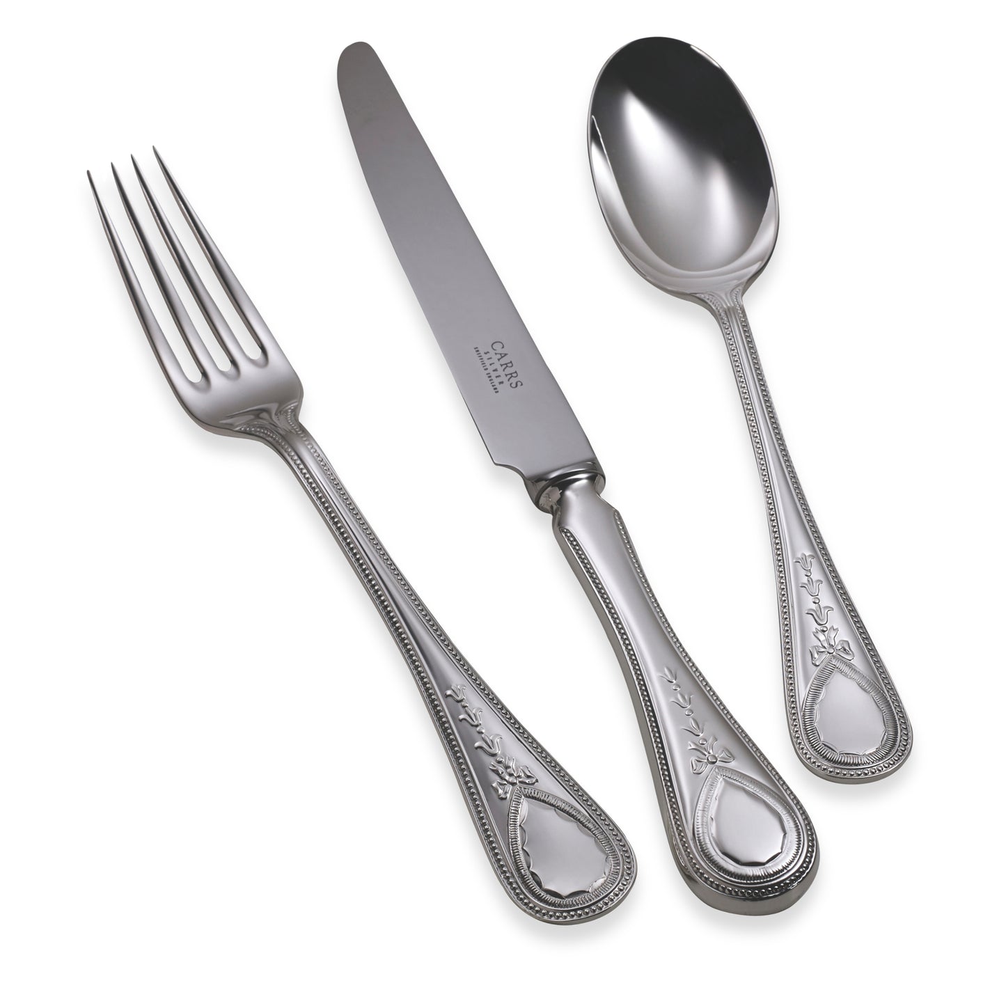 Carrs Silver Victorian Bead Silverplate Cutlery Collection