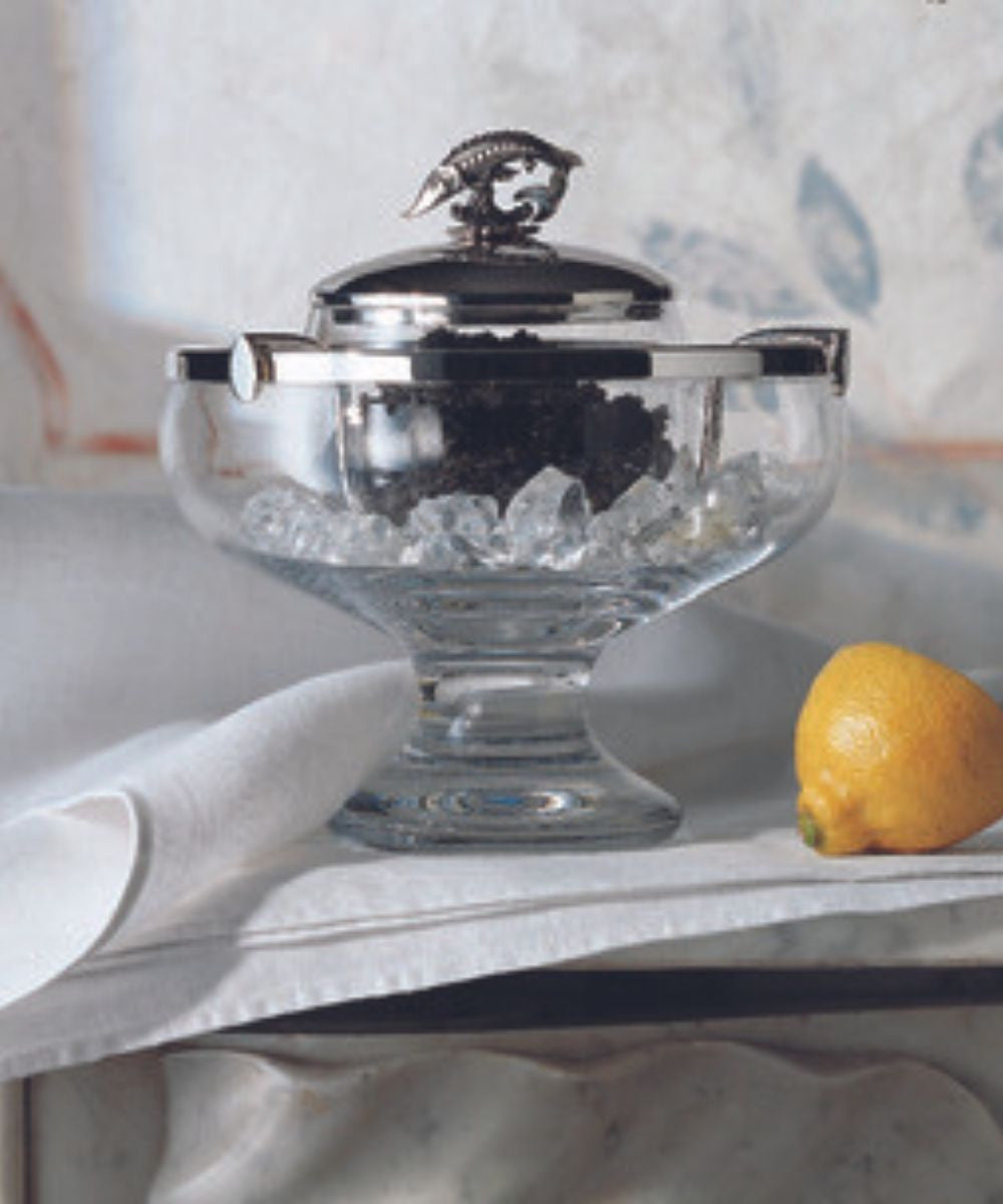 Caviar Bowl with Sterling Lid