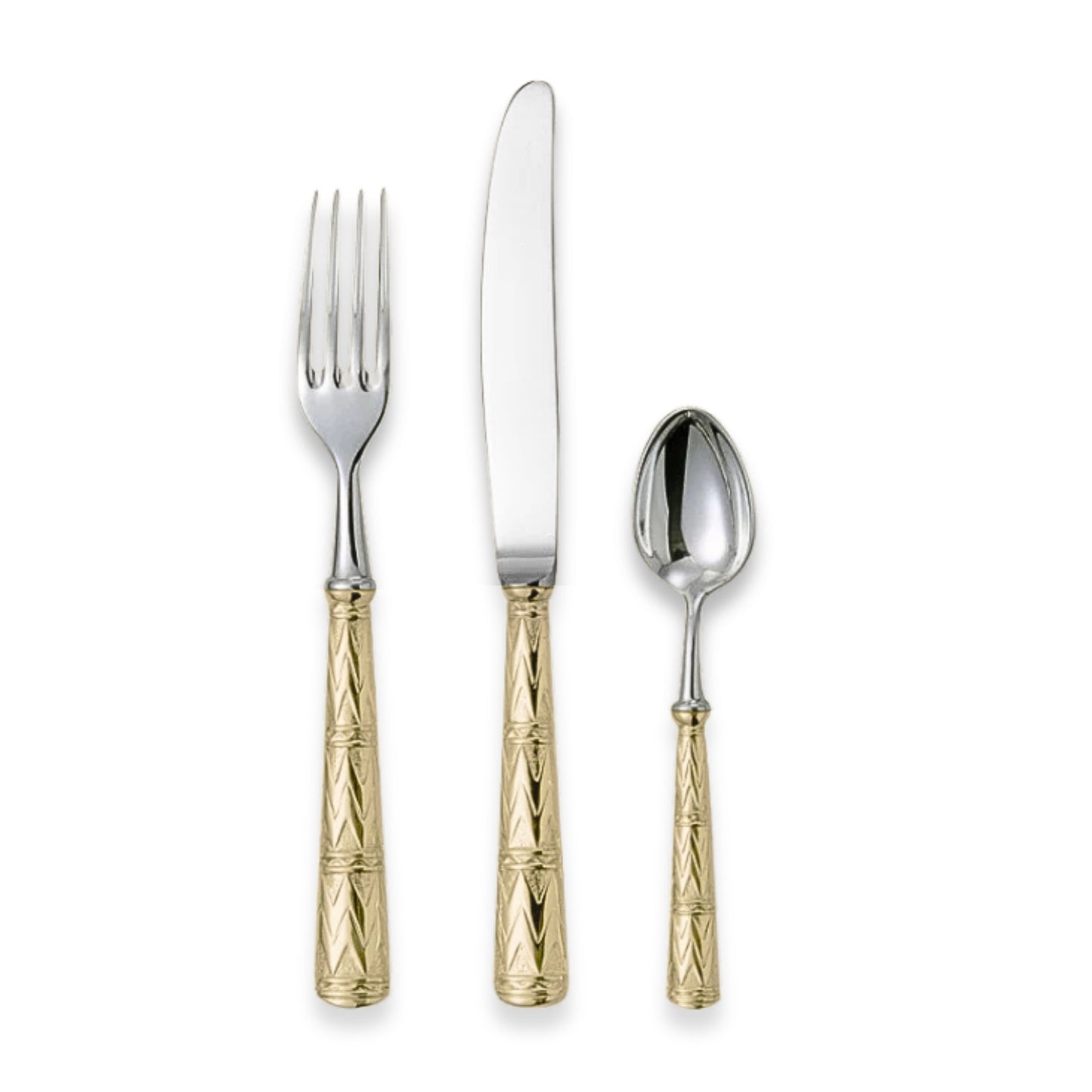 Chambly Arlequin Gold Plate Flatware Collection