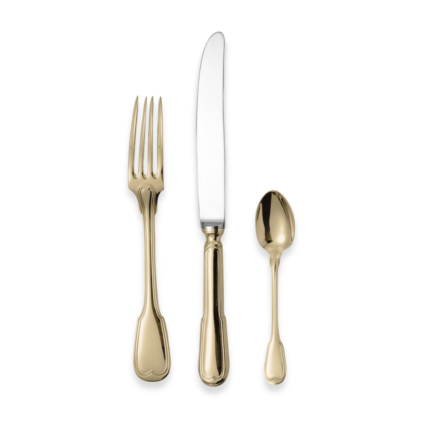 Chambly Filets Ancien Gold Plate Flatware Collection