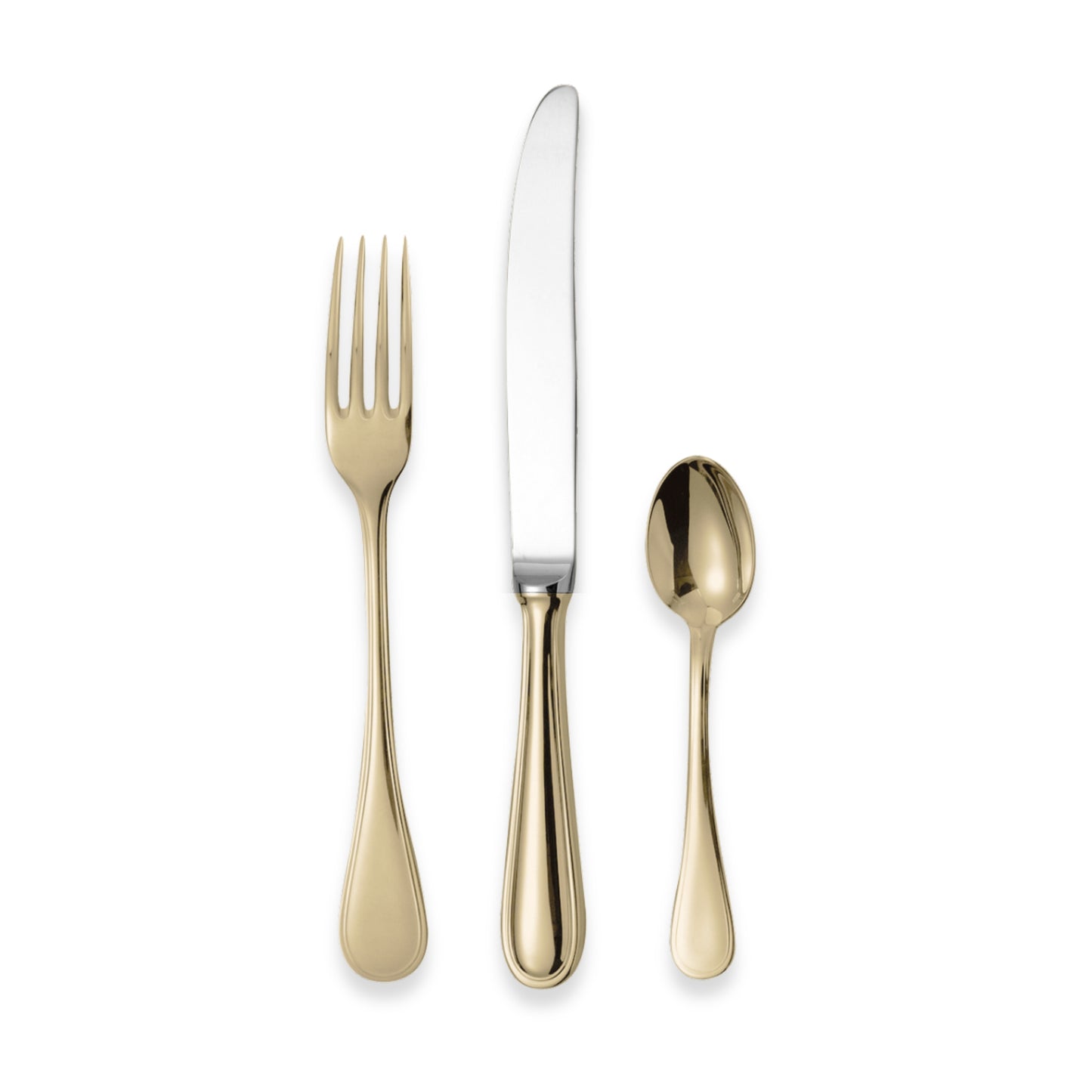 Chambly Capitole (Jonc) Gold Plate Flatware Collection