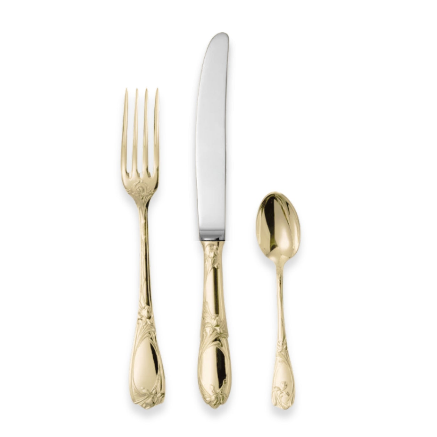 Chambly Orchidée Gold Plate Flatware Collection