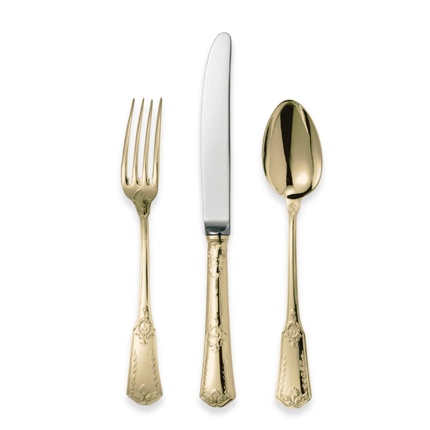 Chambly French Empire (Sans Gene) Gold Plate Flatware Collection