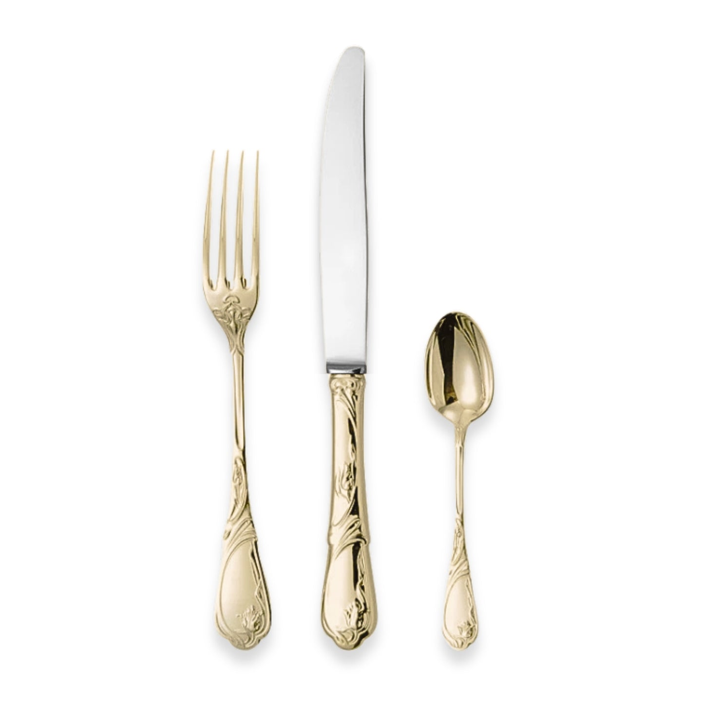 Chambly Tulipe Gold Plate Flatware Collection