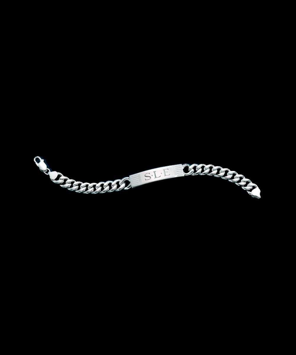 Engravable Sterling Silver Large Chain Bracelet