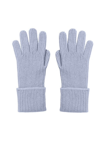 Johnstons Cashmere Ribbed Cuff Gloves in Lavender