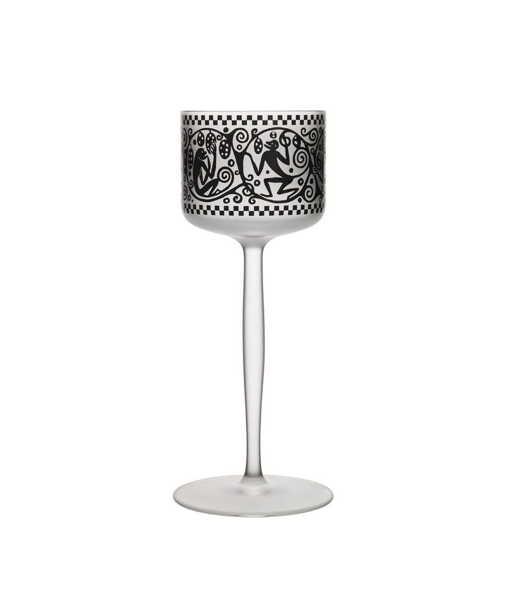 Lobmeyr Goblet with Monkey Frieze