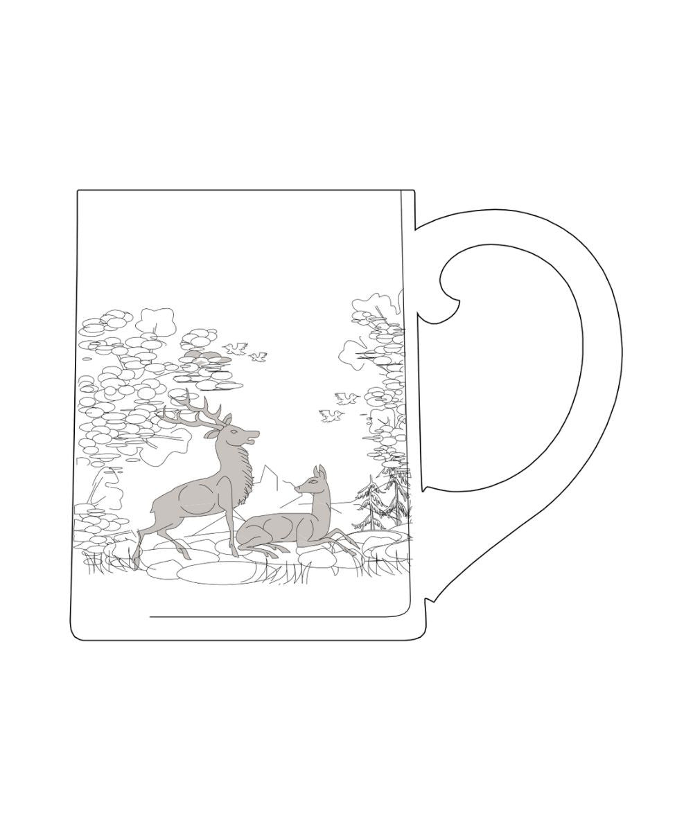 Lobmeyr Small Beer Mug - Reiche Jagd (TS253)