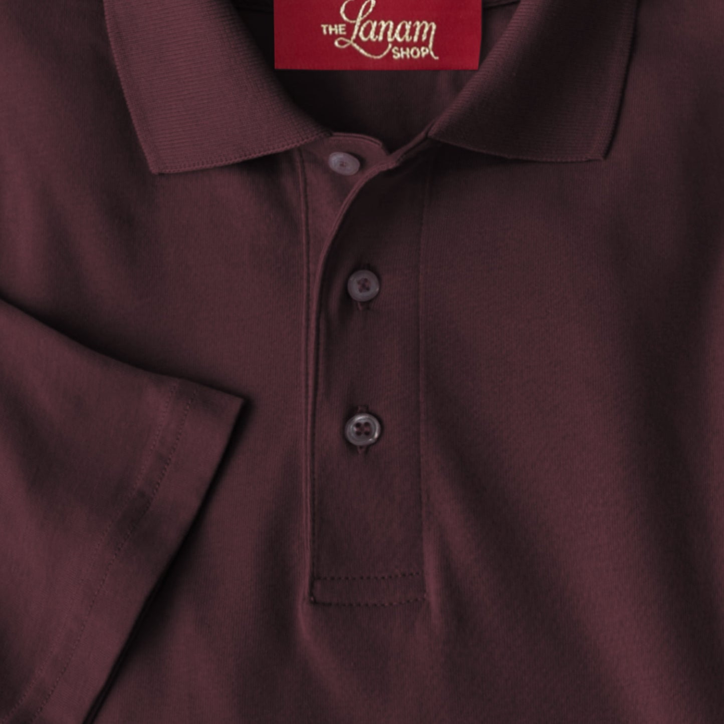 Men's Short Sleeve Pima Cotton Jersey Polo | Wine