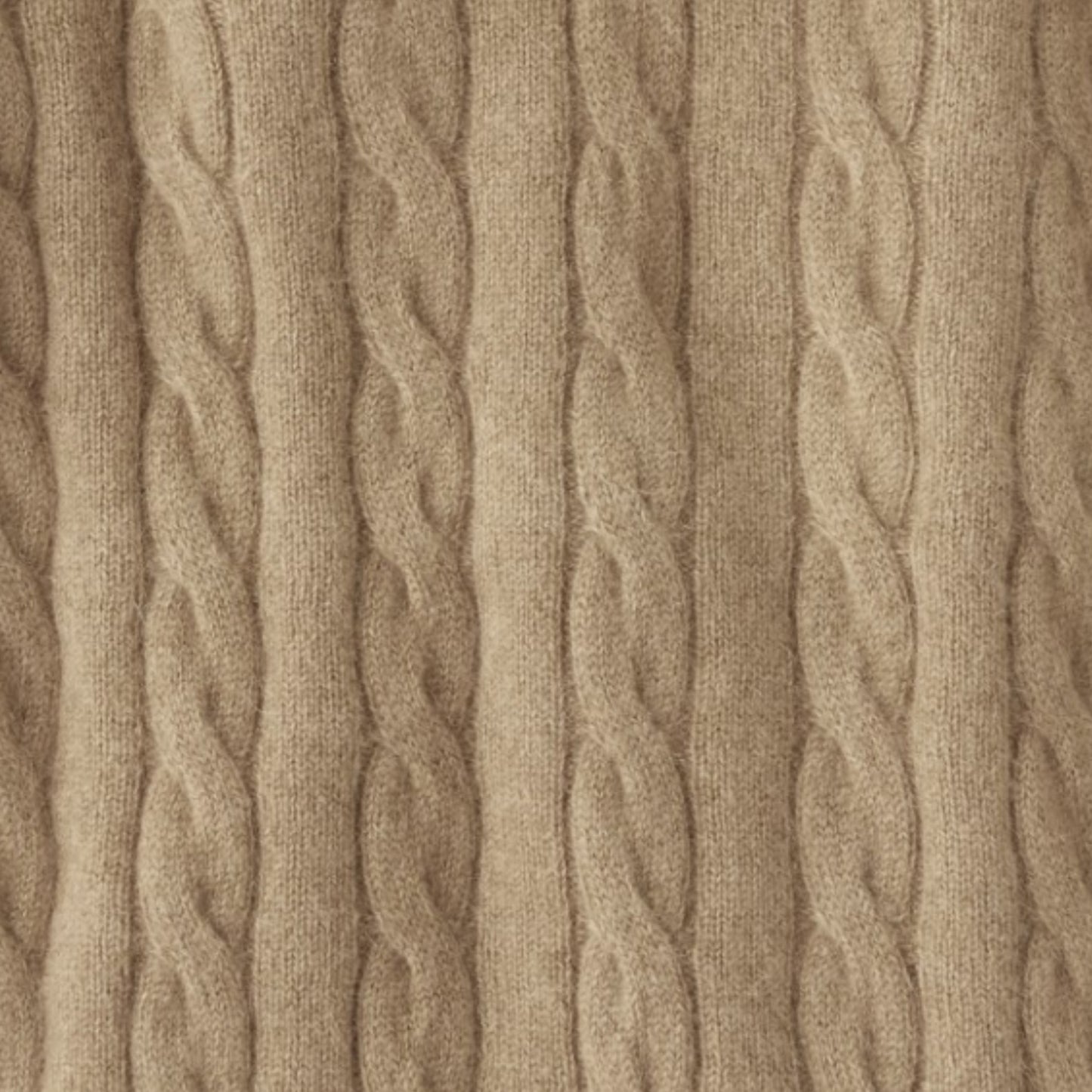 Men's Camel Hair Cable Knit Crew Sweater | The Lanam Shop