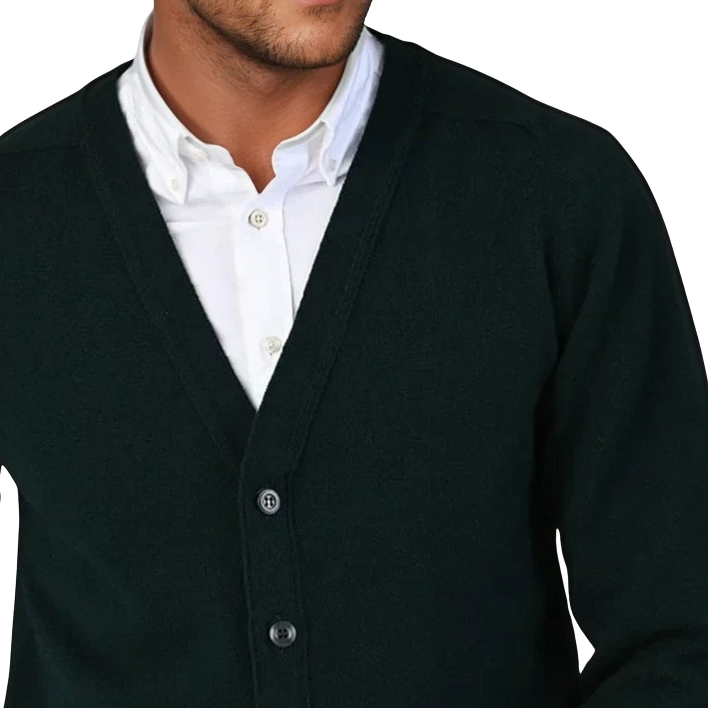 Geelong Lambswool Cardigan With Saddle Shoulder