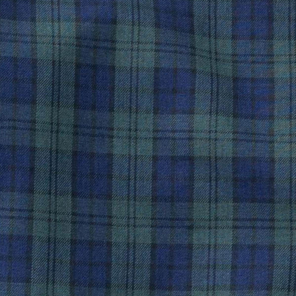Men's Midnight Blue and Bottle Green Check Viyella Shirt