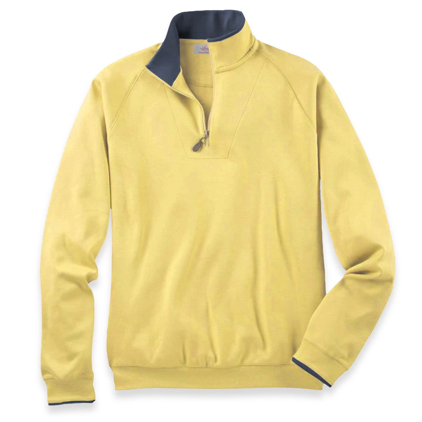 Men's Pima Cotton Quarter Zip Sweatshirt | Yellow