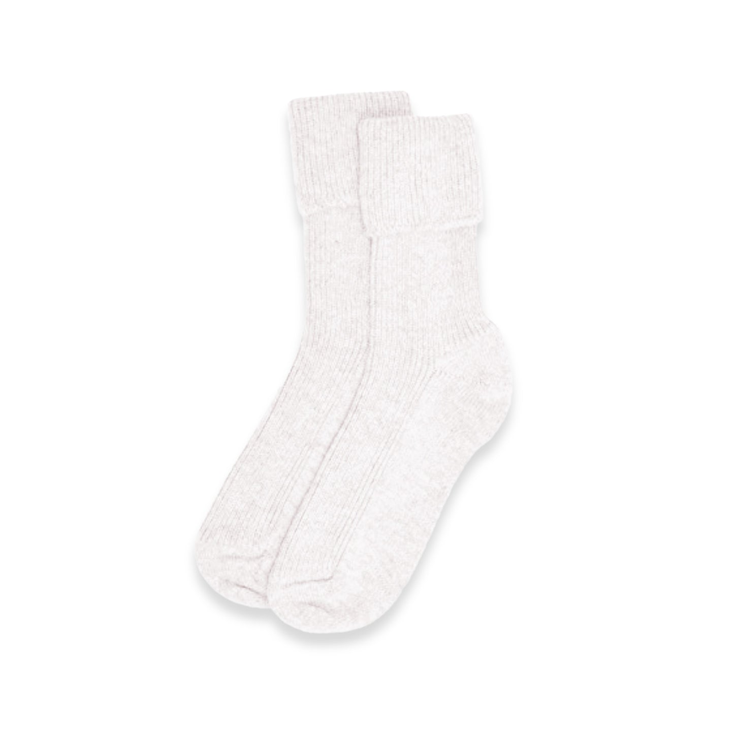 Women's Cashmere Socks in White Undyed