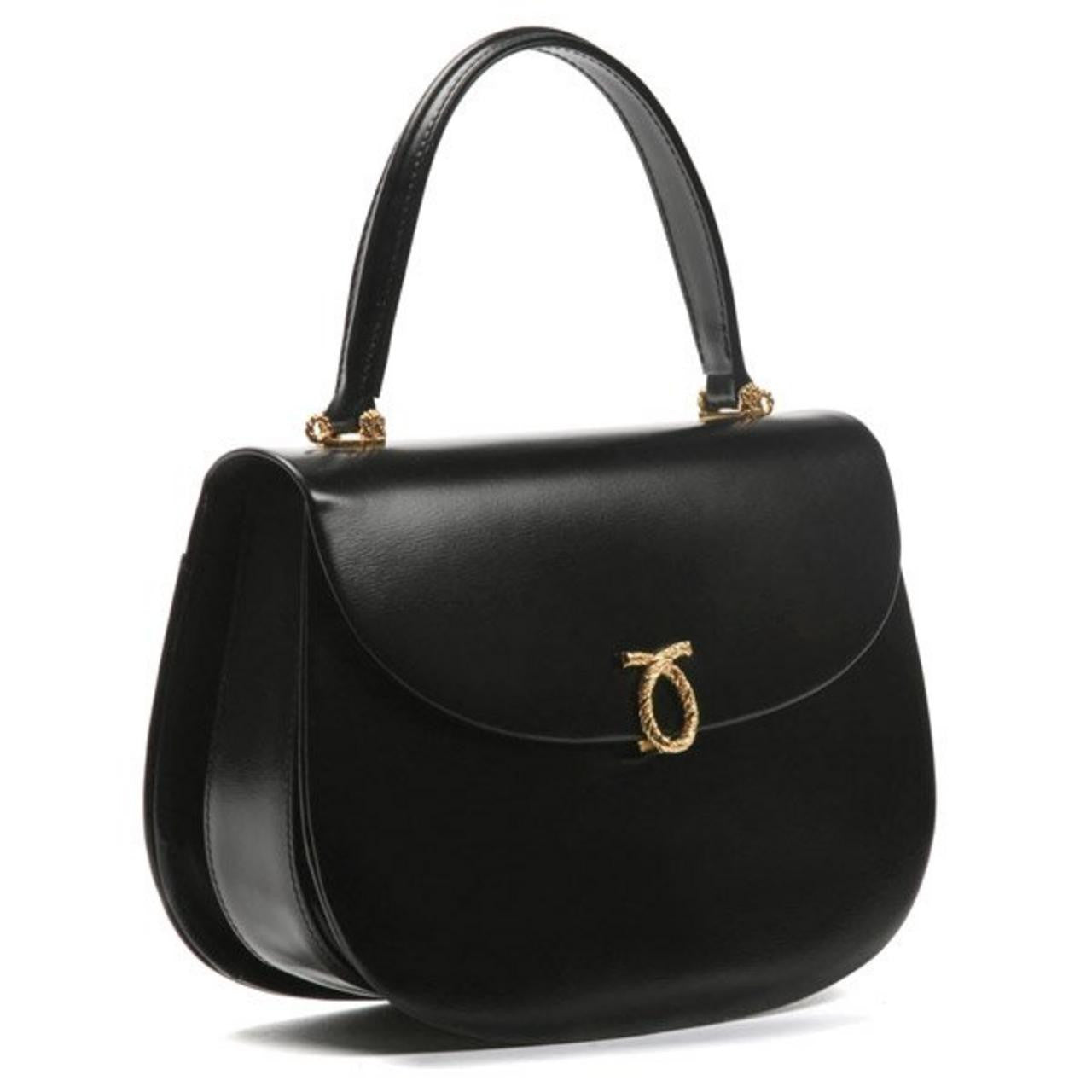 Launer London Nocturne Handbag in Black with Black Interior The Lanam Shop