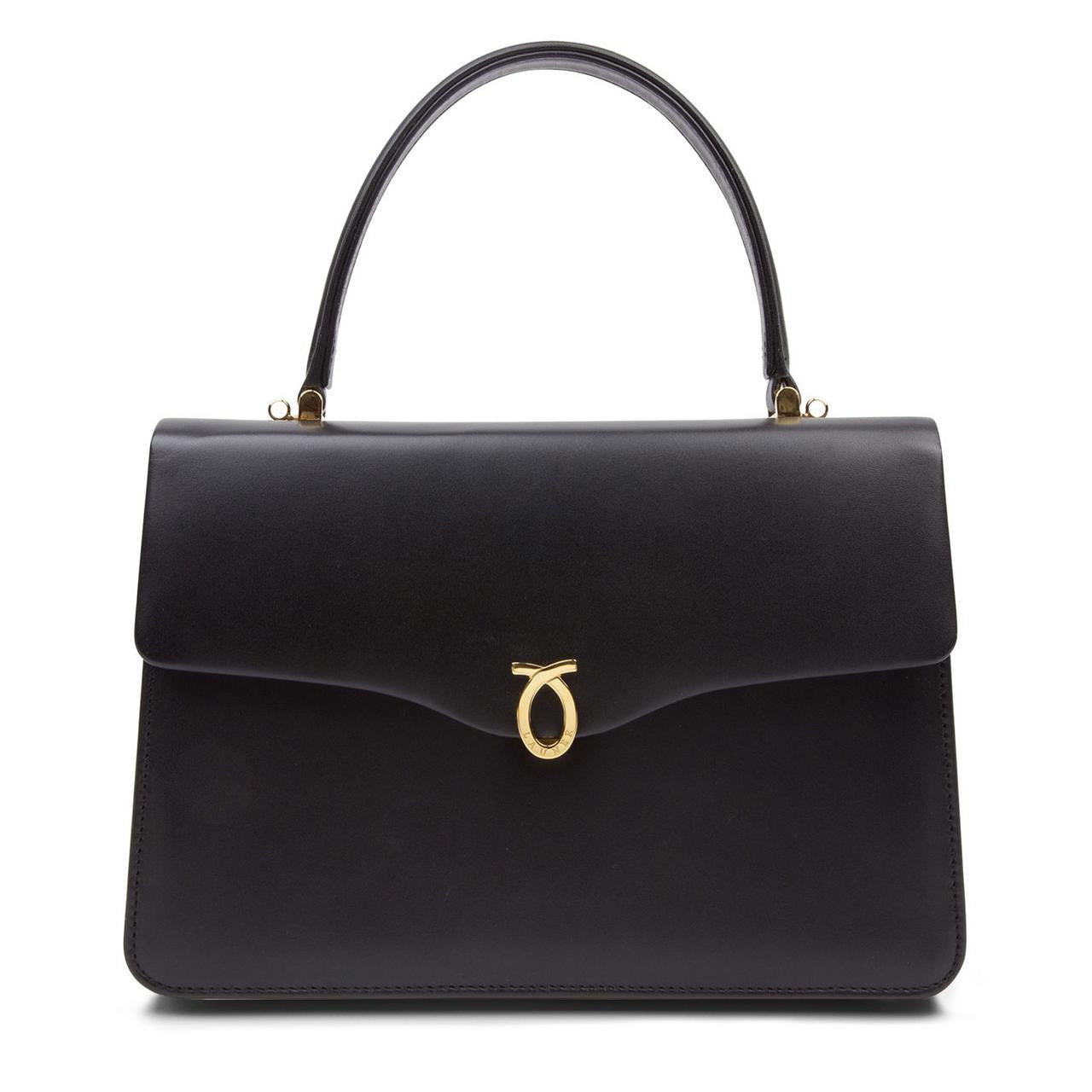 Launer London Amelia Handbag in Black with Black Interior The Lanam Shop