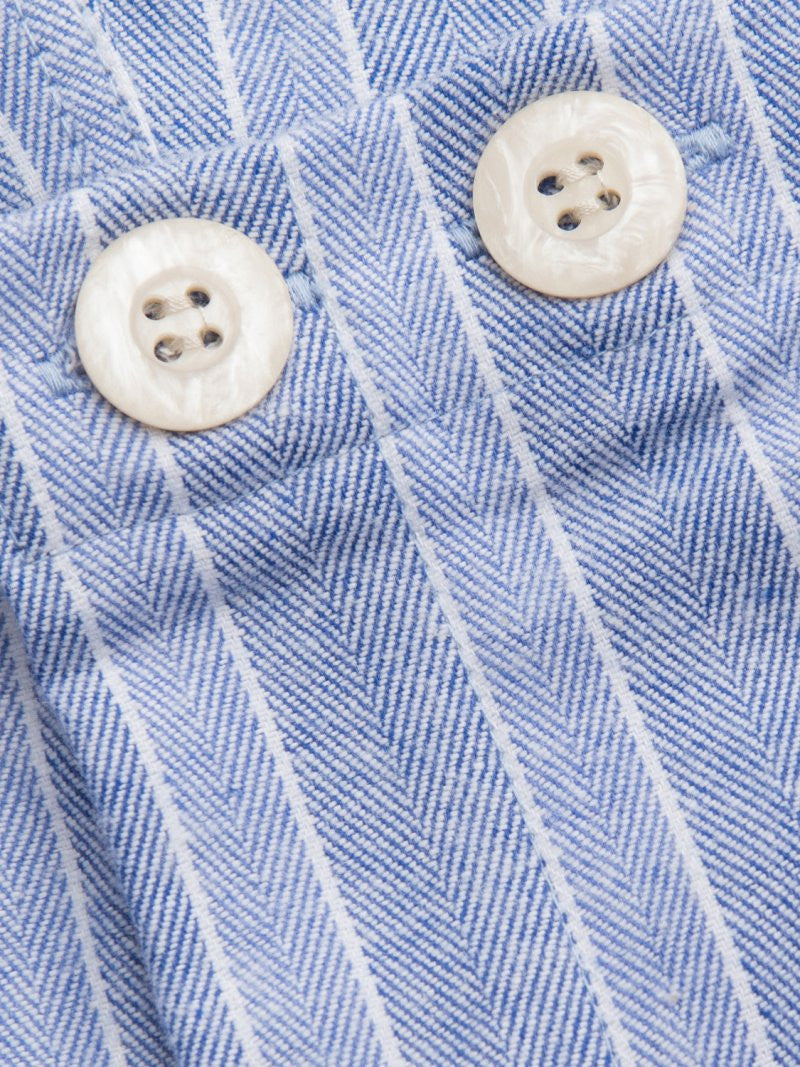 Derek Rose Men's Brushed Cotton Herringbone Stripe Pyjamas