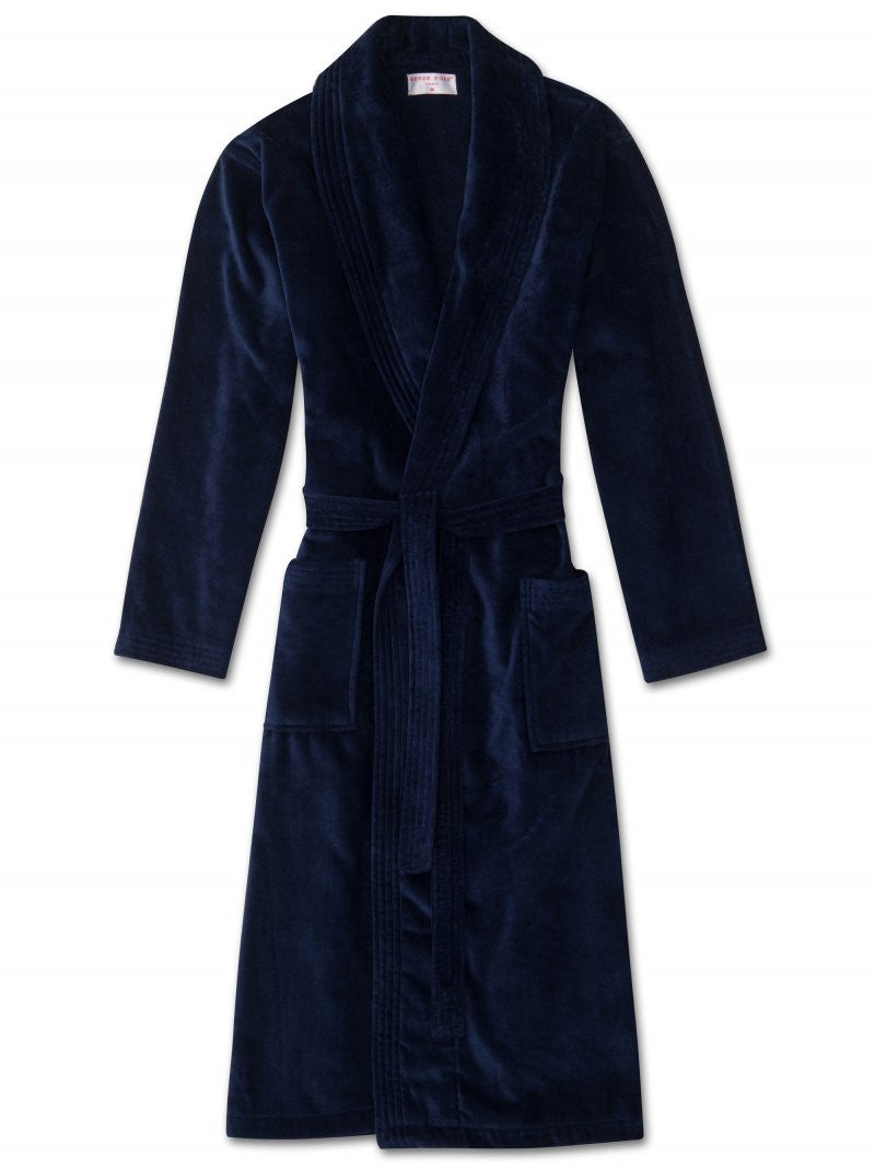Derek Rose Cotton Velour Toweling Gown
