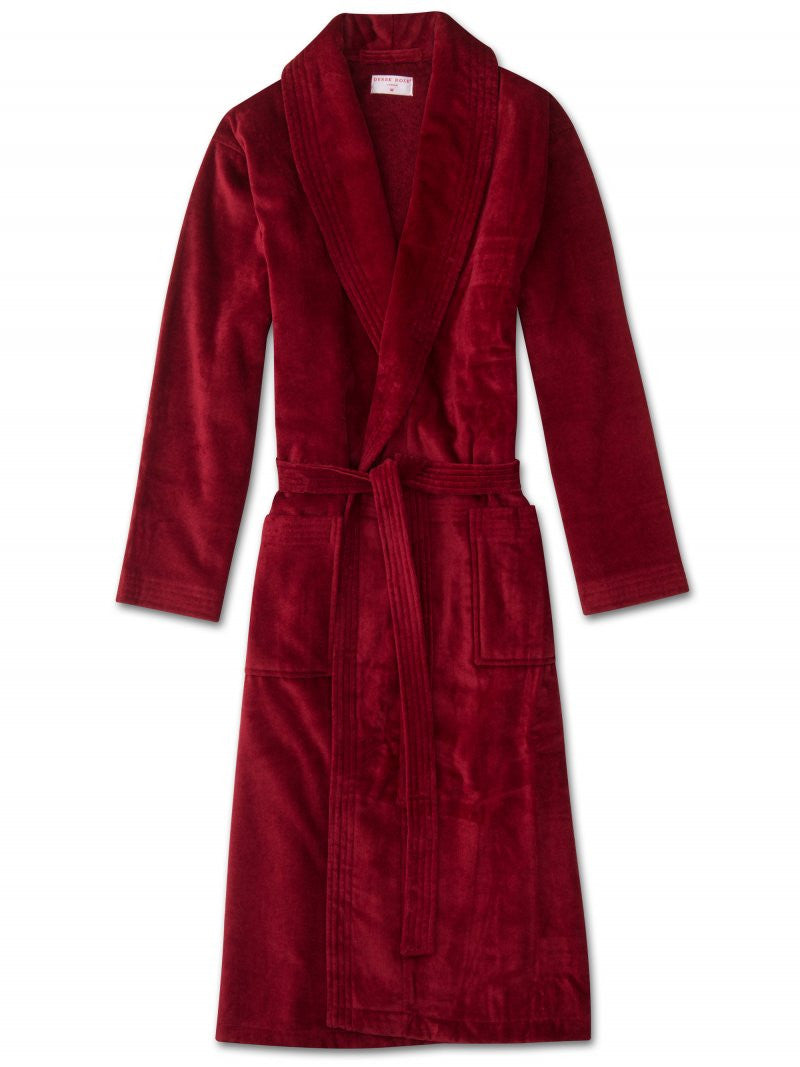 Derek Rose Cotton Velour Toweling Gown