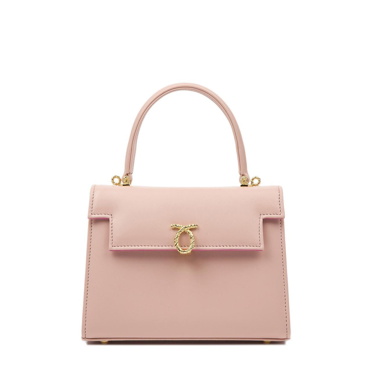 Launer London Judi Handbag in Powder Pink with Pink Interior The Lanam Shop