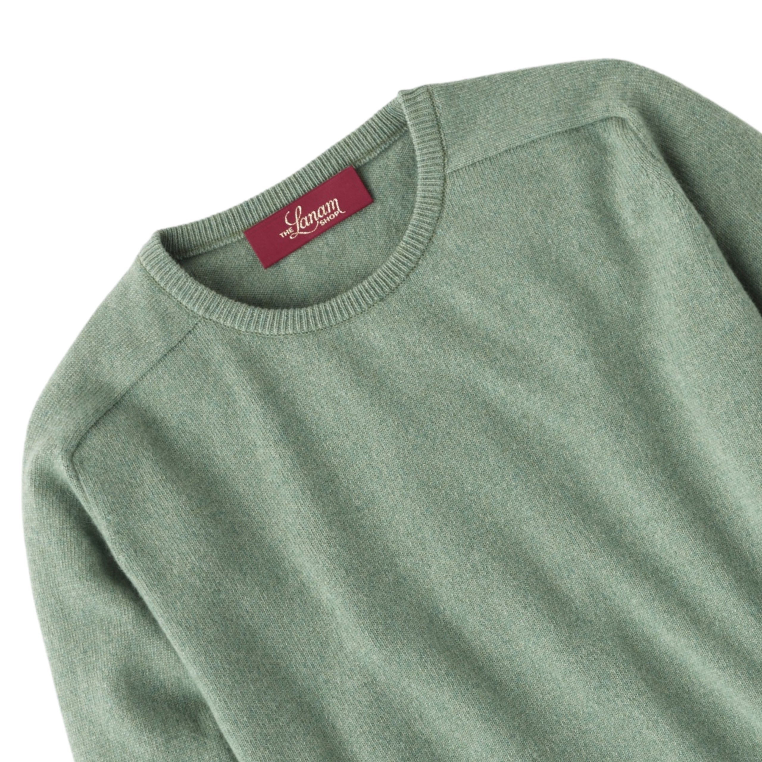 Men's Johnstons of Elgin Army buy Green 100% Cashmere Sweater/Jumper