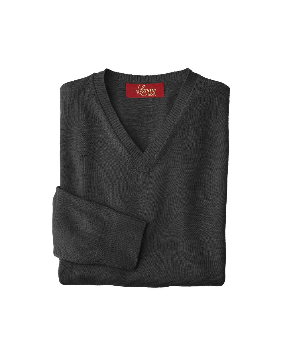 Pima Cotton V-Neck Sweater