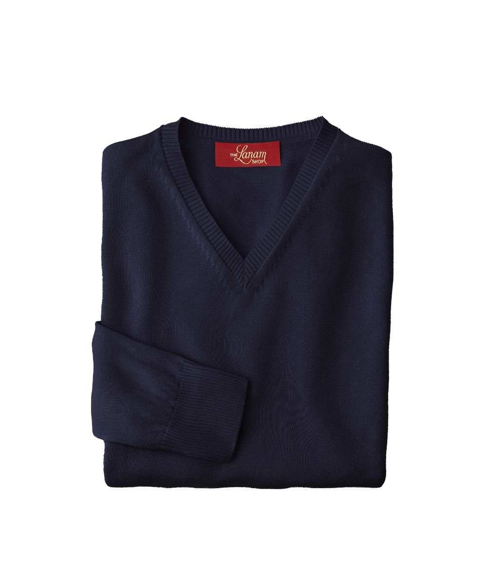 Pima Cotton V-Neck Sweater