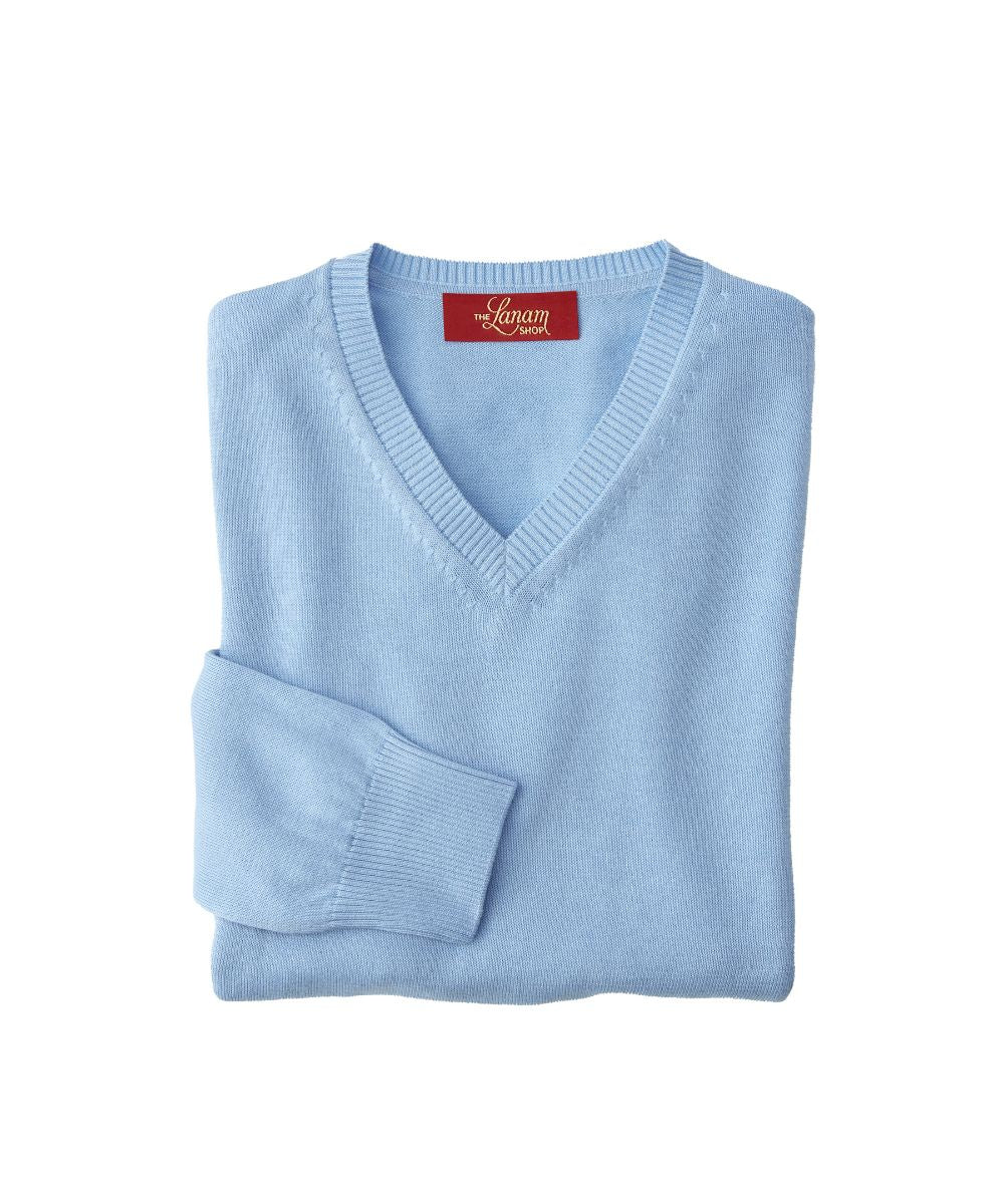 Pima Cotton V-Neck Sweater