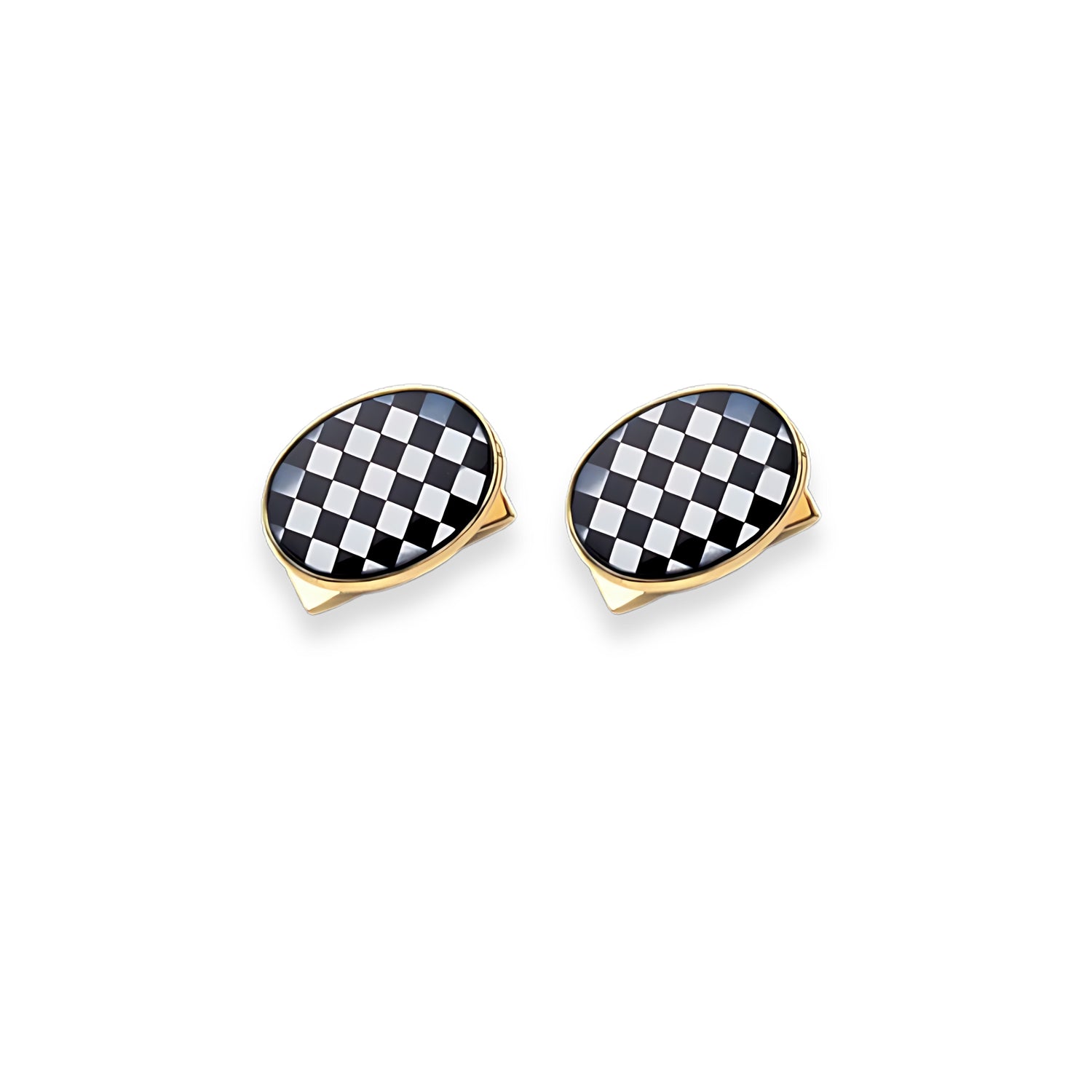 14K Gold Checkerboard Cufflinks