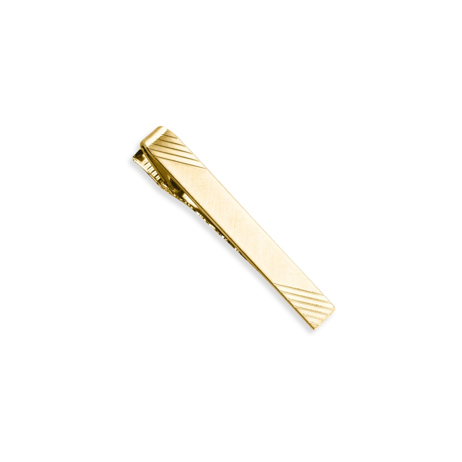 14K Gold Diagonal Tie Bar