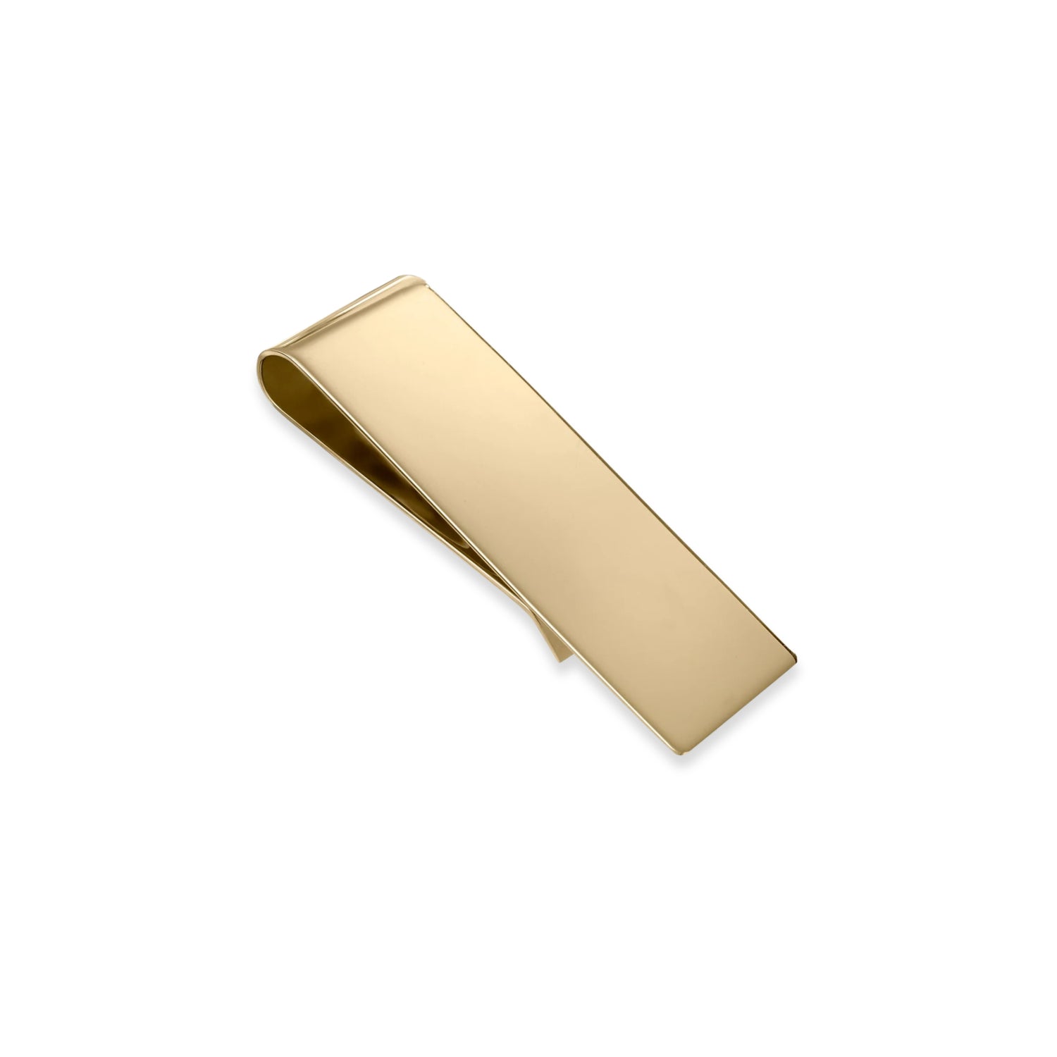 14K Gold Money Clip with Plain Front