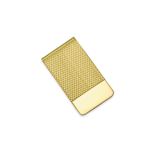 14K Gold Money Clip with Scalloped Design