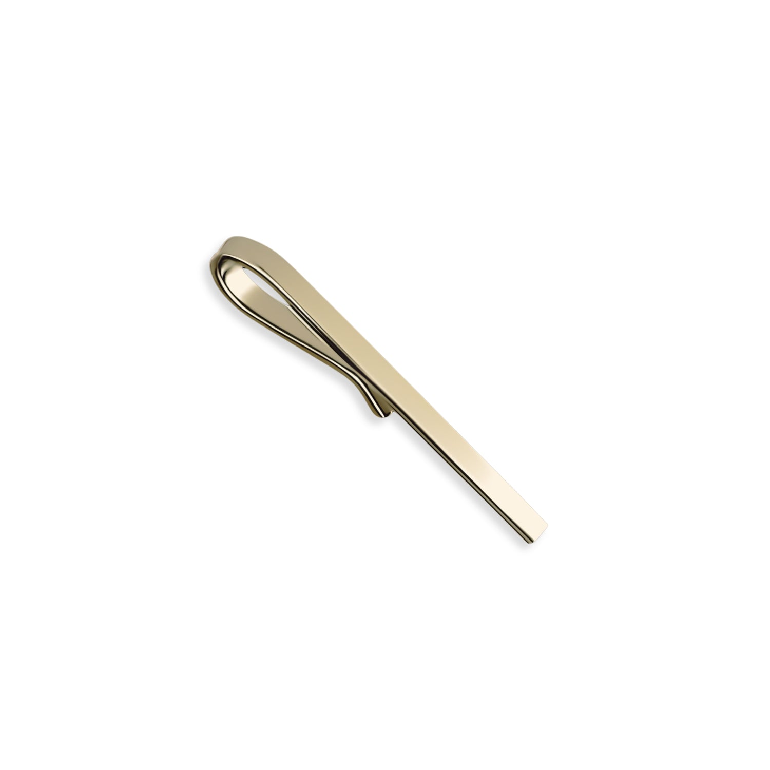 14K Gold Skinny Tie Slide