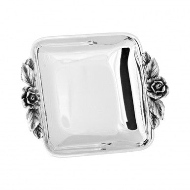 Rose Sterling Silver Trinket Tray