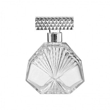 Diamond Texture Perfume Bottle Silverplate Decanter