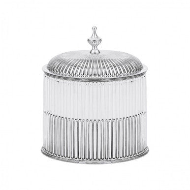 Oval Covered Sterling Silver Cache Box