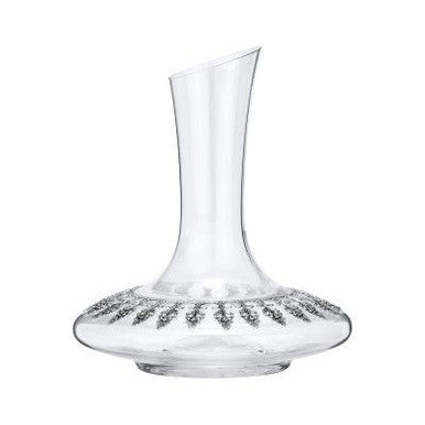 Garden Blooms Shallow Silverplate Decanter