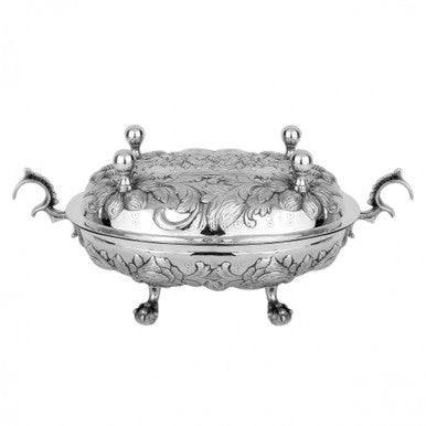 Flora Sterling Silver Covered Server