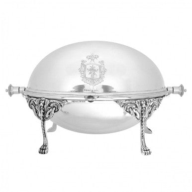 Engraved Roll-Top Regency Sterling Silver Server