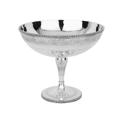 Footed Compote with Etched Designs