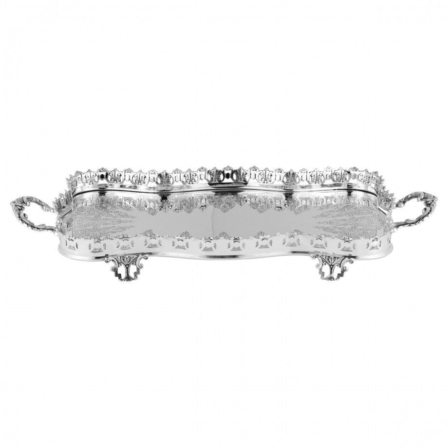 Engraved Rectangular Gallery Tray with Handles