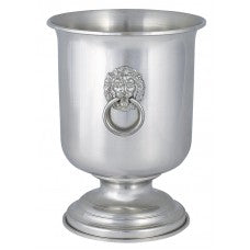 Lion's Head Pewter Champagne Bucket with Handles