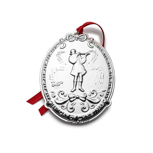 Towle 2022 11th Edition Silverplate 12 Days of Christmas Ornament — “Eleven Pipers Piping”