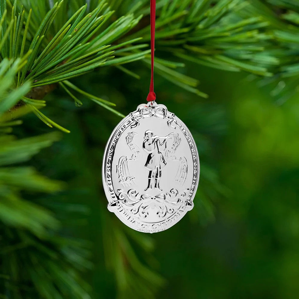 Towle 2022 11th Edition Silverplate 12 Days of Christmas Ornament — “Eleven Pipers Piping”